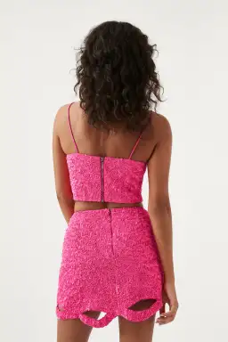 Aje Catara Skirt and Evelyn Crop Top Pink Size XXS/Au 4 for rent on The Volte - image 3