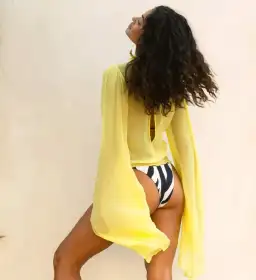 Rat & Boa Lulema Blouse Lemon Yellow Size XL / AU 14 for rent on The Volte - image 3