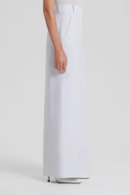 Scanlan Theodore Linen Drape Leg Trouser in Tinted Grey Size AU 10 for rent on The Volte - image 3