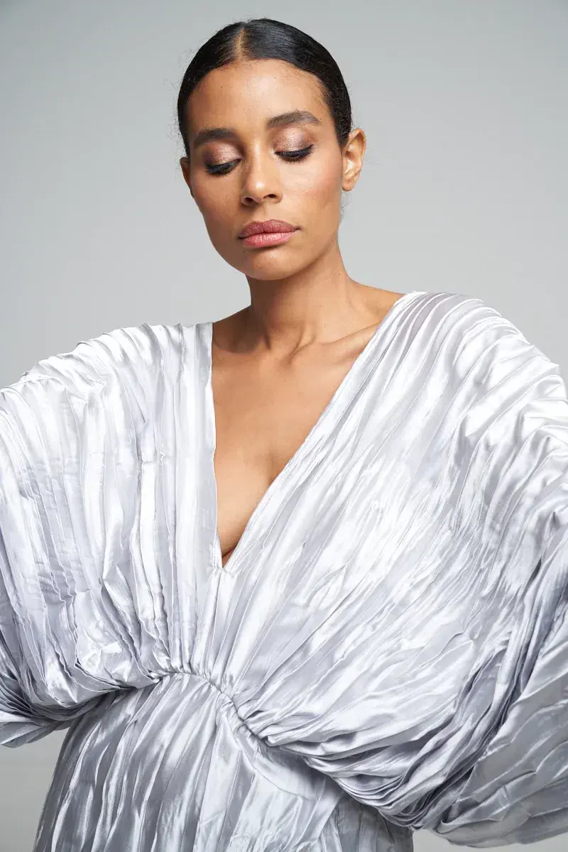 L'Idée De Luxe Gown Silver Size 10 for rent on The Volte - main image