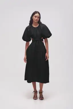 AJE - Mimosa Cut Out Midi Dress Black - Size 12 for rent on The Volte - image 1