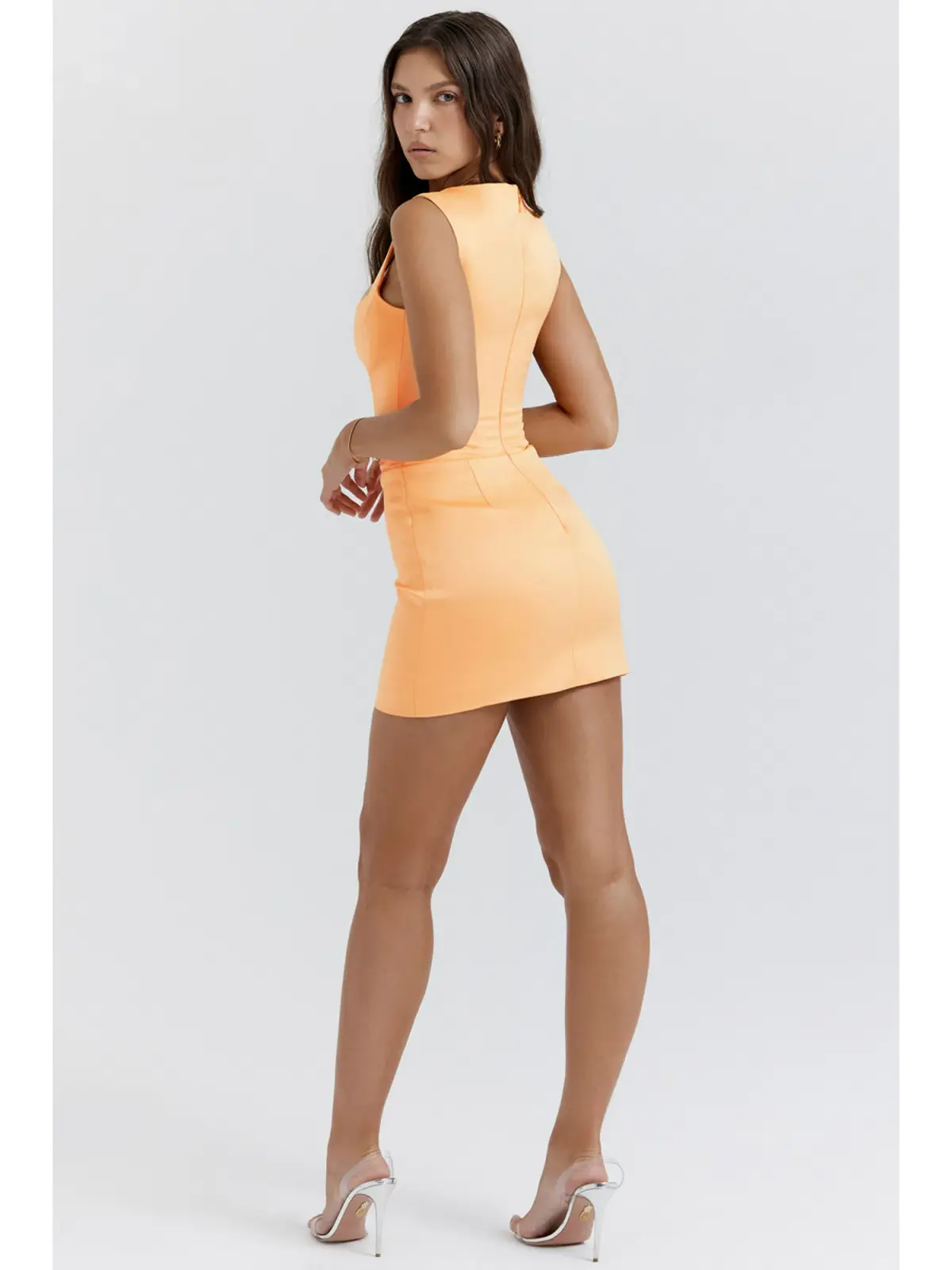 House of CB Enya Corset Mini Dress Apricot Size AU 6 - Image 3