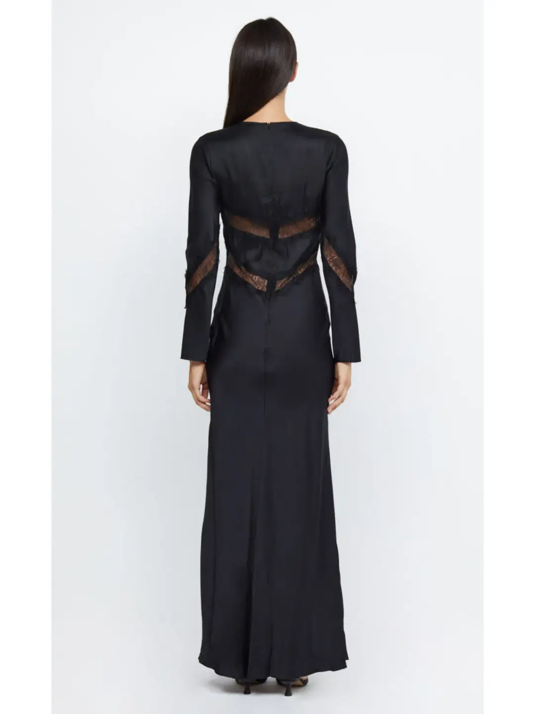 Bec & Bridge Spencer Lace Long Sleeve Maxi Dress Black Size AU 10 for rent on The Volte - main image