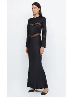 Bec & Bridge Spencer Lace Long Sleeve Maxi Dress Black Size AU 10 for rent on The Volte - image 2
