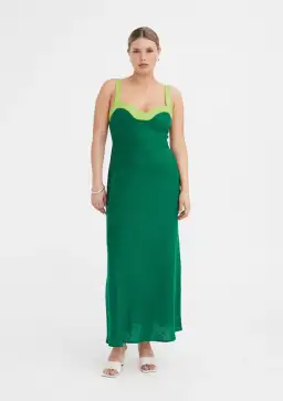 Jillian Boustred Regina Dress Green Size AU 14