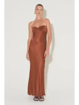 Hansen And Gretel Becca Dress in Chestnut Size Small / AU 8 for rent on The Volte - image 1