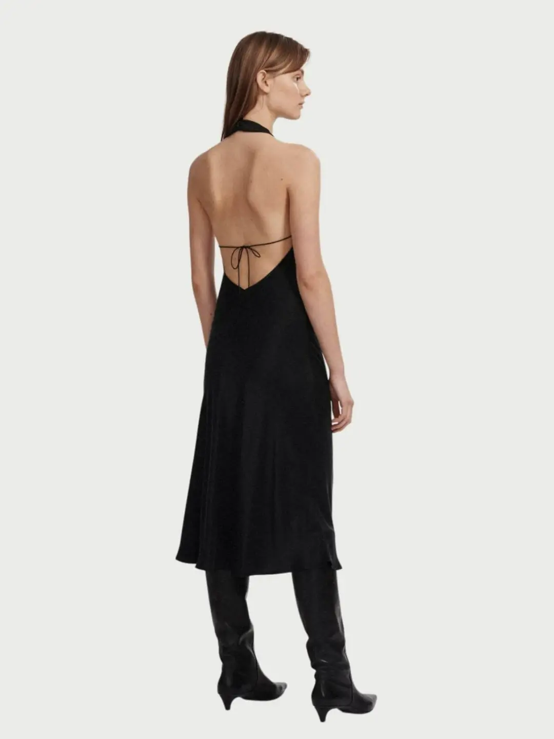 Silk Laundry Halter Dress Black Size XS / AU 6 for rent on The Volte - main image