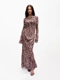 Réalisation Par Gia Dress Zebra Print Size S / AU 8