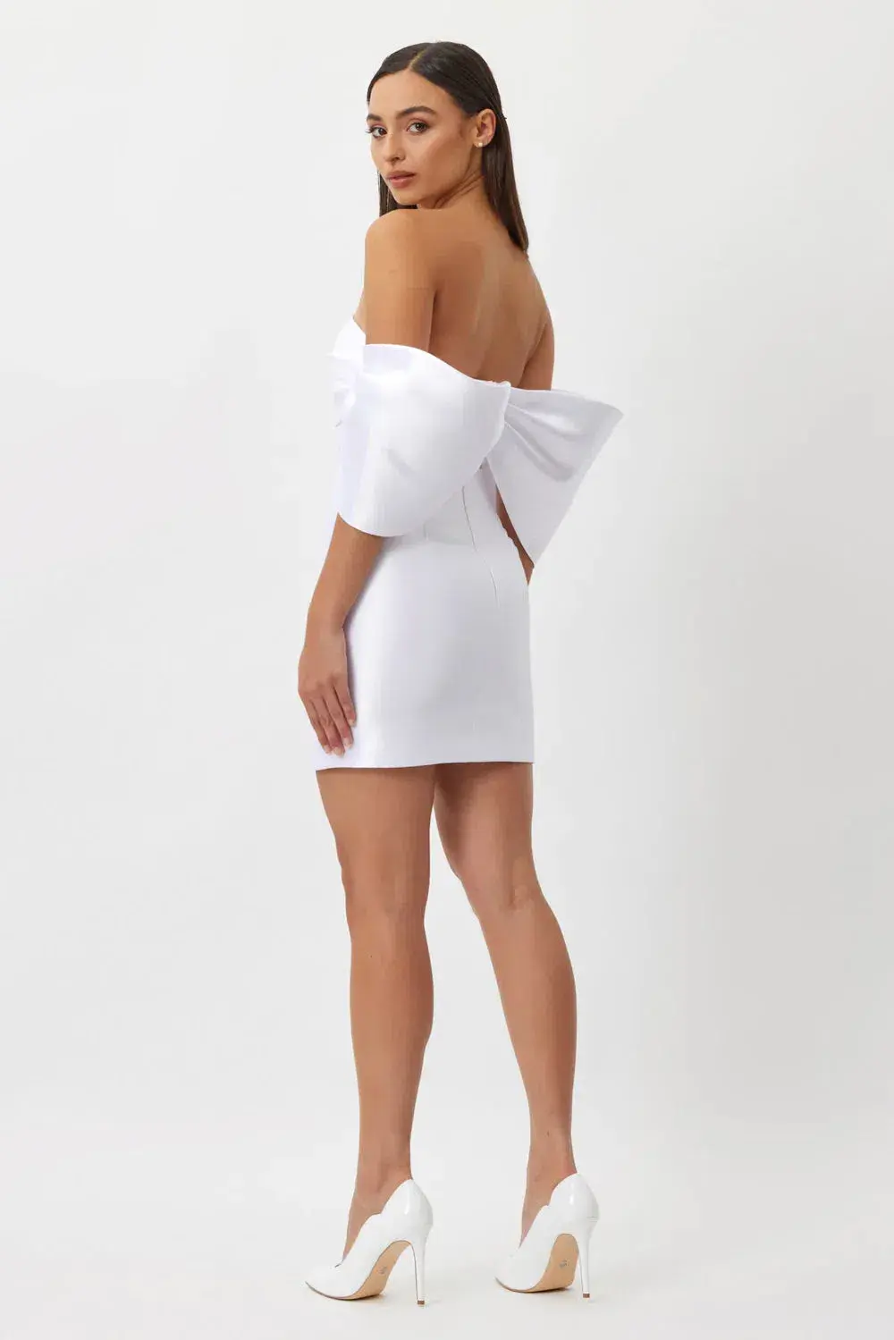 Bianca & Bridgett Eden Mini Dress White Size 16 for rent on The Volte - main image