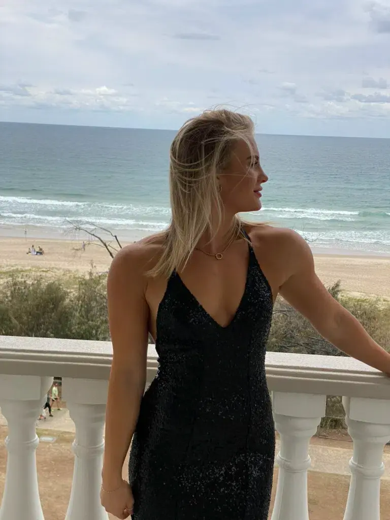 Studio Minc Sequin Gown Black Size S / AU 8 for rent on The Volte - main image