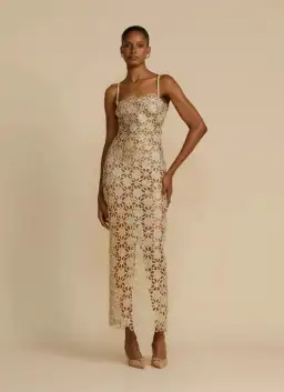 Arcina Ori Kendra Dress Metallic Gold Size S / AU 8 for rent on The Volte - image 6