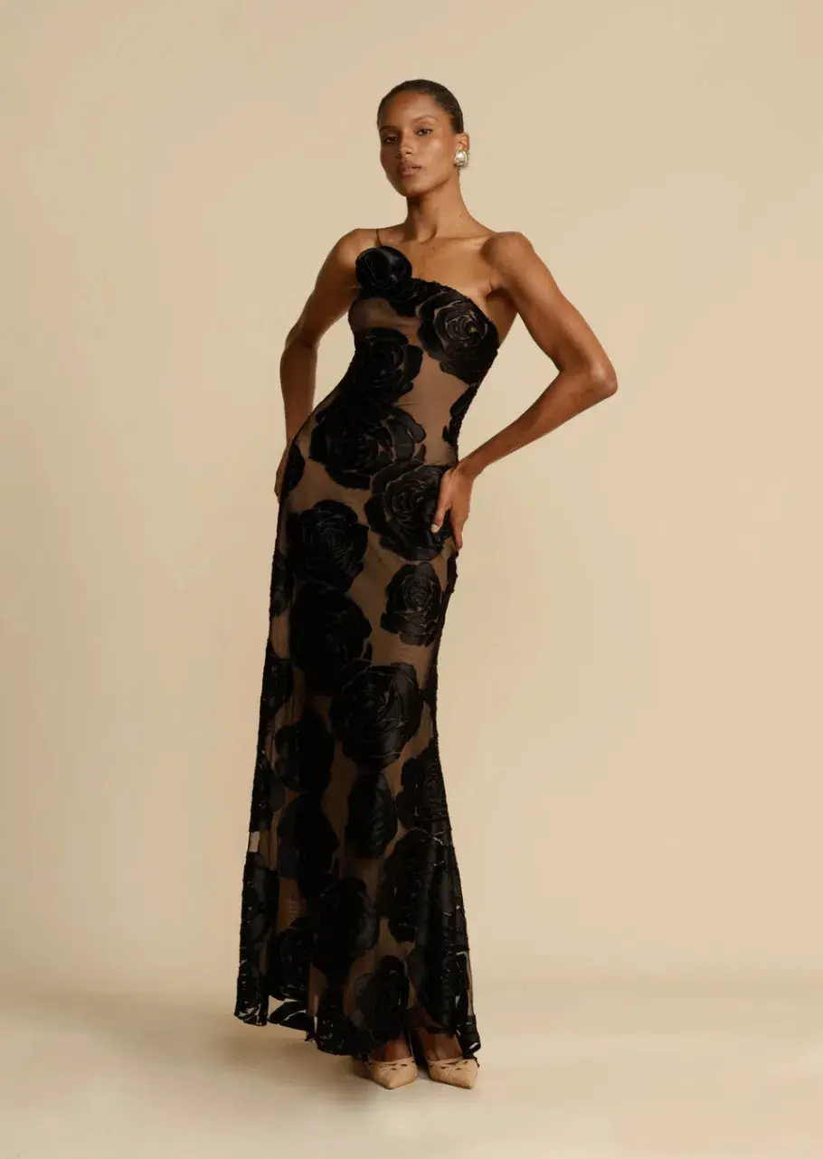 Arcina Ori Marcella Dress Black Size 10/ Medium for rent on The Volte - main image