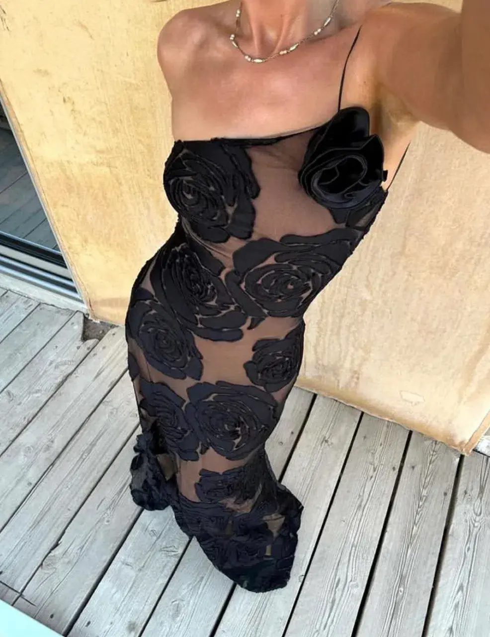 Arcina Ori Marcella Dress Black Size 10/ Medium for rent on The Volte - main image