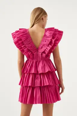 Aje Rhythmic Frilled Mini Dress - 4 for rent on The Volte - image 3