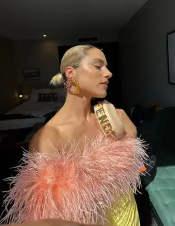 Rachel Gilbert Zion Midi Dress Yellow Size 10 for rent on The Volte - image 7