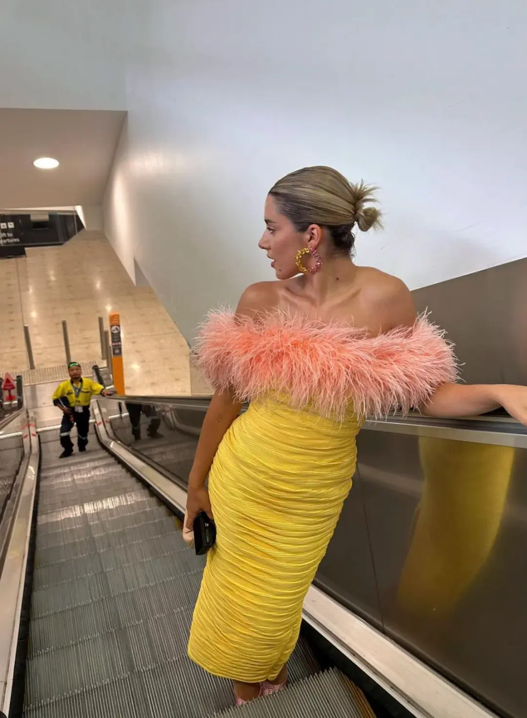 Rachel Gilbert Zion Midi Dress Yellow Size 10 for rent on The Volte - main image