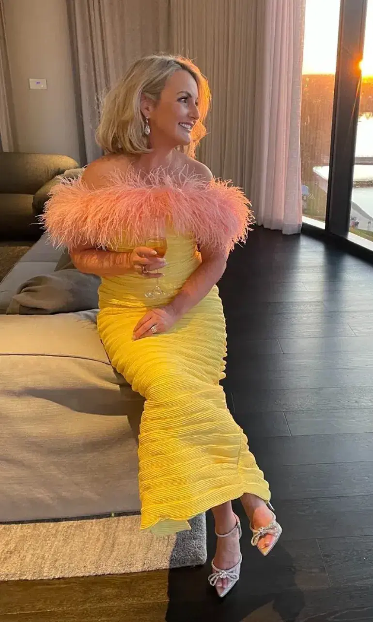 Rachel Gilbert Zion Midi Dress Yellow Size 10 for rent on The Volte - main image