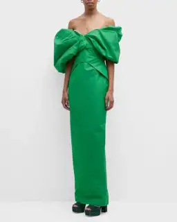 Rachel Gilbert Xavier Gown Green Size 8 for rent on The Volte - image 1