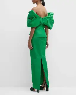 Rachel Gilbert Xavier Gown Green Size 8 for rent on The Volte - image 2