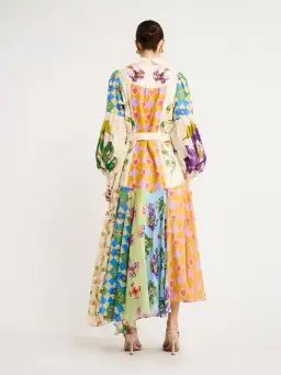 Alemais Lou Balloon Sleeve Shirt Dress Multi Size 10 for rent on The Volte - image 2