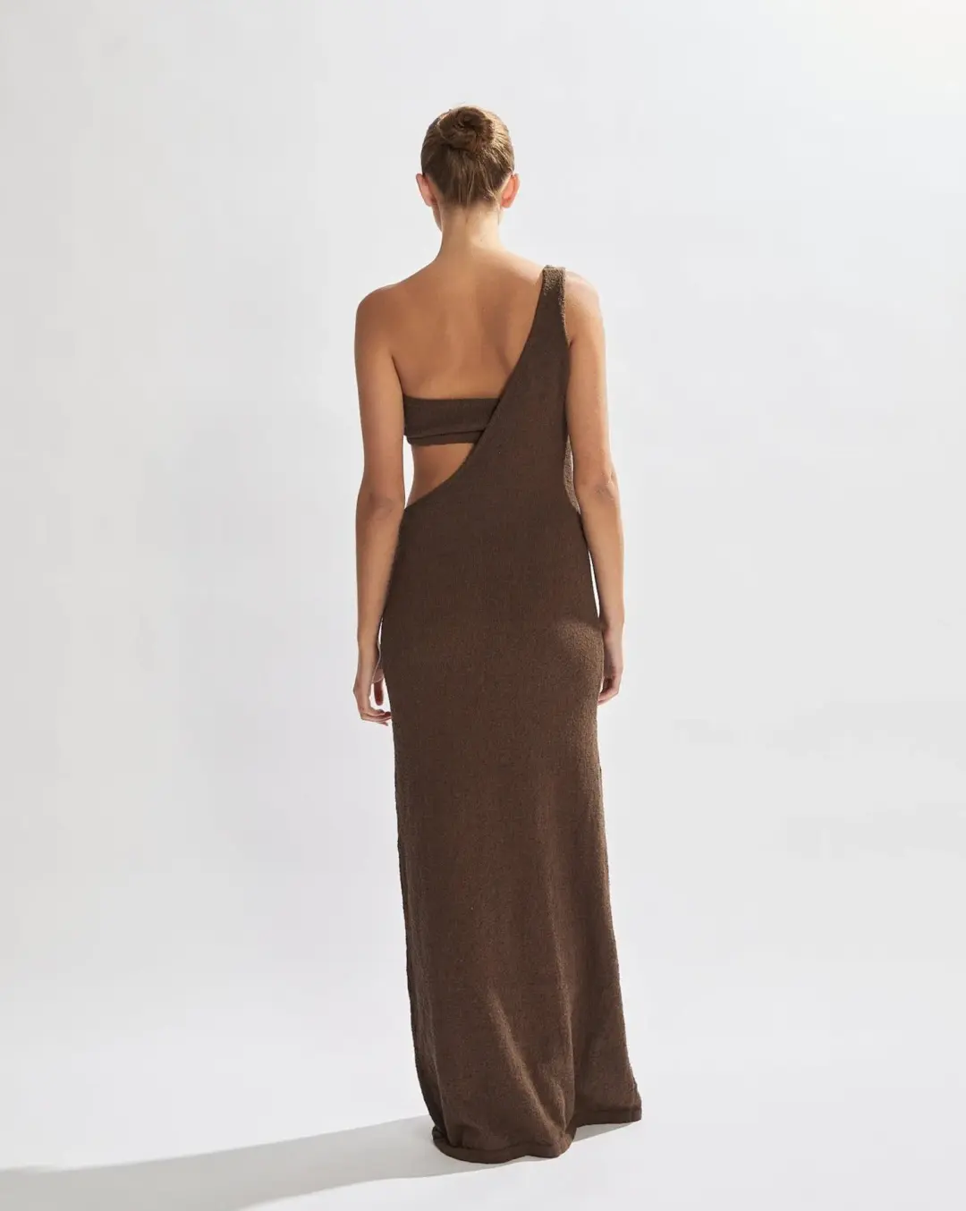 One Mile Solei Knit Maxi Dress Brown Size S / AU 8 for rent on The Volte - main image