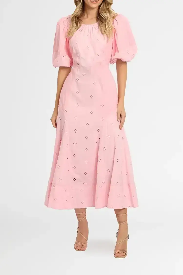 Saint Armont Lumière Midi Dress in Pink Size 10 for rent on The Volte - main image