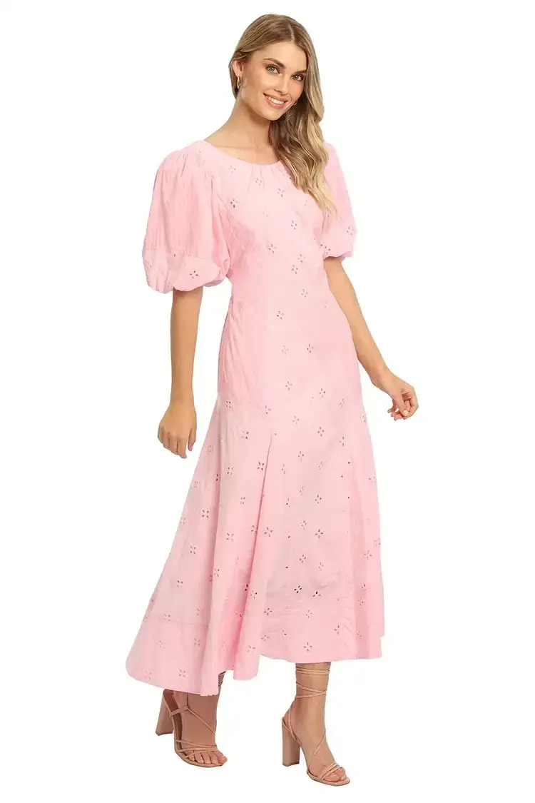 Saint Armont Lumière Midi Dress in Pink Size 10 for rent on The Volte - main image