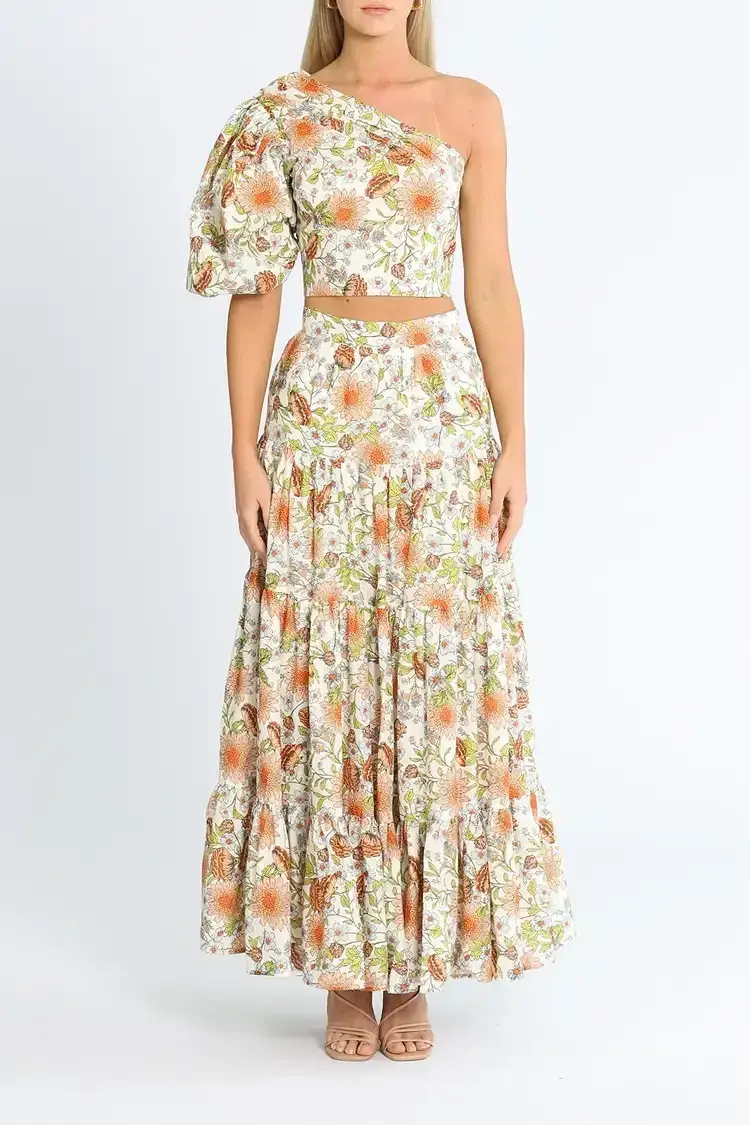 Torannce Frida Blouse & Day To Night Skirt Set Floral Size 10 for rent on The Volte - main image