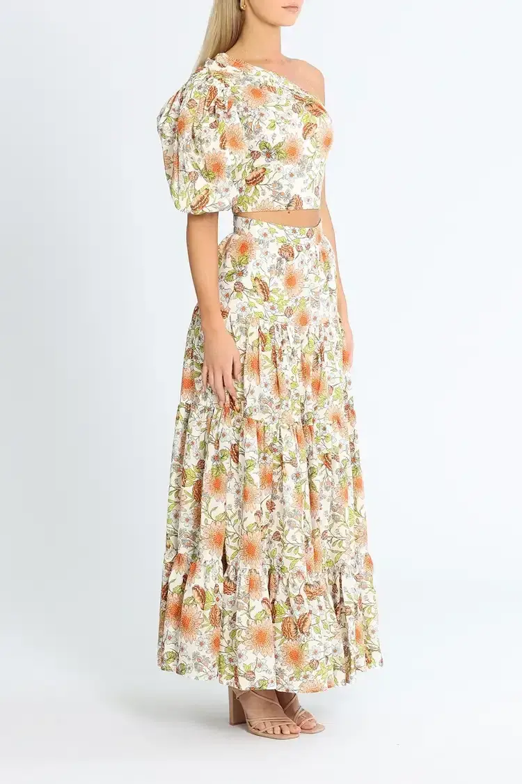 Torannce Frida Blouse & Day To Night Skirt Set Floral Size 10 for rent on The Volte - main image