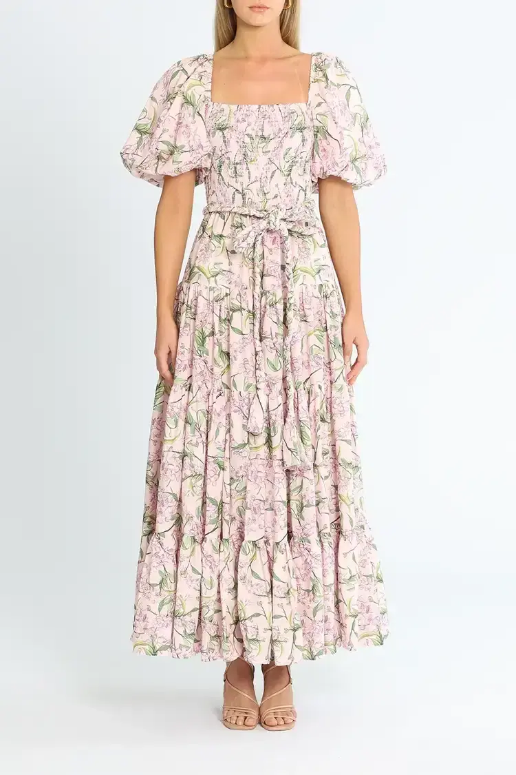 Torannce Alice Dress in Pink Floral Size 8 for rent on The Volte - main image