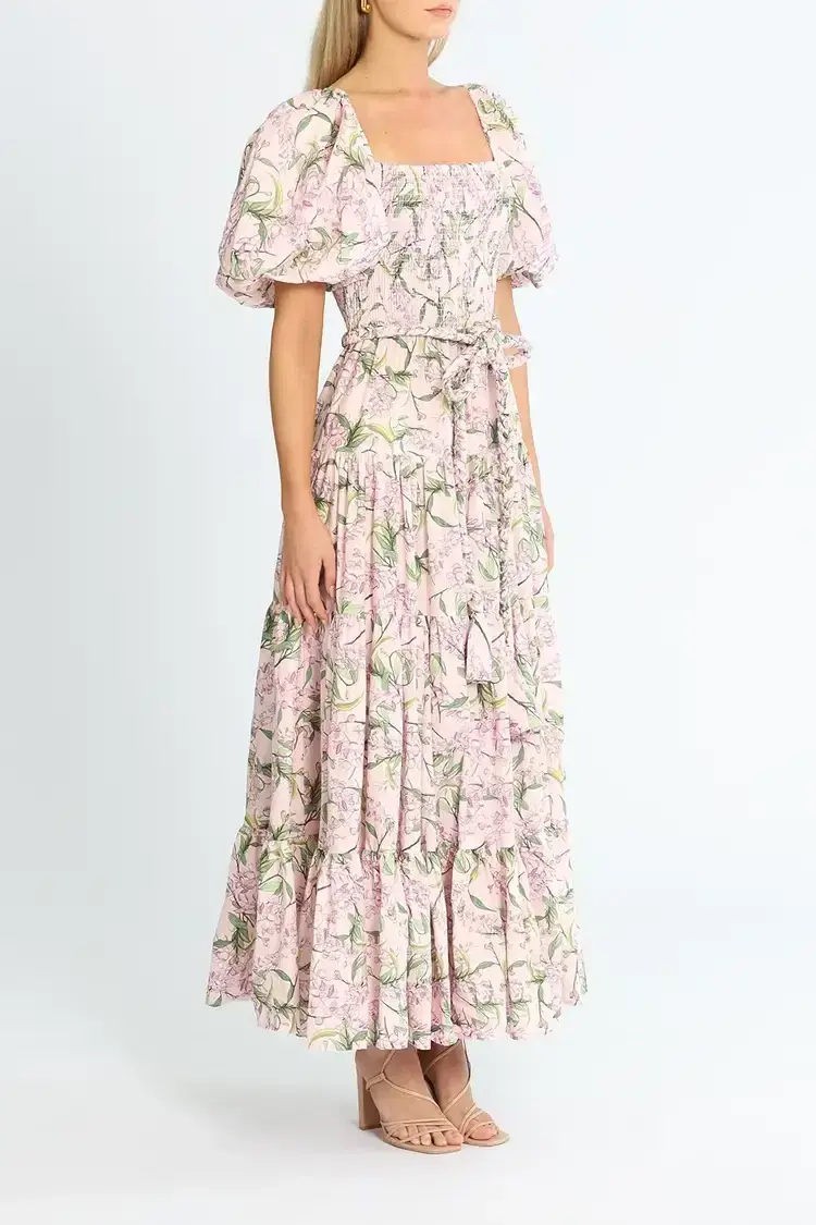Torannce Alice Dress in Pink Floral Size 8 for rent on The Volte - main image