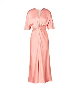 Scanlan Theodore Cocoon Turban Twist Dress Coral Size AU 10 for rent on The Volte - image 4