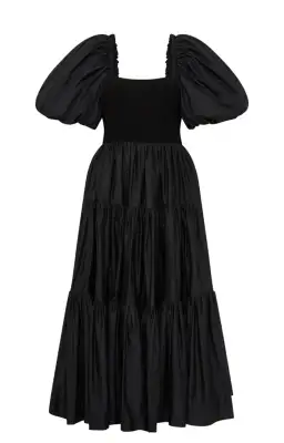 Aje Casa Puff Sleeve Midi Dress Black Size 16 for rent on The Volte - image 5