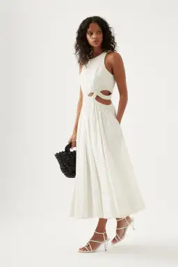 Aje New Catara Sequin Midi Dress Ivory Size 16 for rent on The Volte - image 2