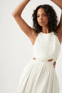 Aje New Catara Sequin Midi Dress Ivory Size 16 for rent on The Volte - image 4