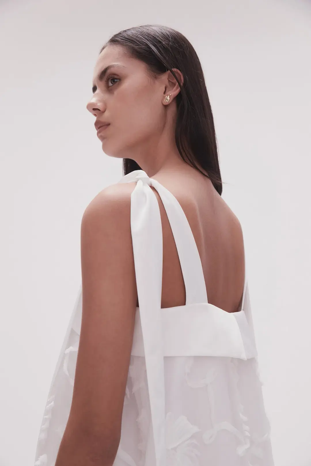 Aje Ursula Midi Dress Ivory Size 14 for rent on The Volte - main image