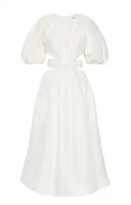 Aje Mimosa Cut Out Midi Dress Ivory Size 16 for rent on The Volte - image 6