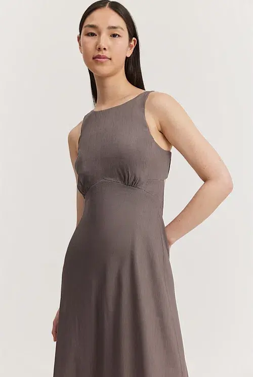 Country Road Cut-Away Column Dress Grey Size 10 for rent on The Volte - main image