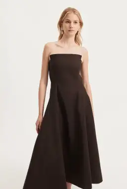 Country Road Strapless Fit and Flare Midi Dress Brown Size 10 for rent on The Volte - image 4