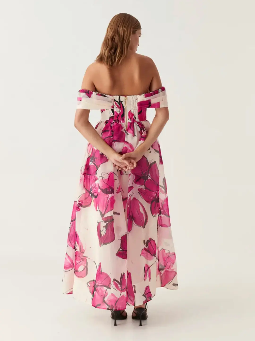 Aje Cordelia Corseted Maxi Dress Falling Florals Size XL / AU 14 for rent on The Volte - main image