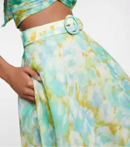 Zimmermann High Tide Twist Crop Bodice Size 3 / AU 14 & Maxi Skirt Size 2 / AU 12 Set in Aqua Ikat Floral for rent on The Volte - image 5