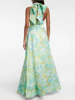 Zimmermann High Tide Twist Crop Bodice Size 3 / AU 14 & Maxi Skirt Size 2 / AU 12 Set in Aqua Ikat Floral for rent on The Volte - image 6