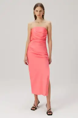 MISHA Saoirse Midi Dress Watermelon Pink Size 6/XS for rent on The Volte - image 4