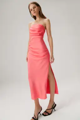 MISHA Saoirse Midi Dress Watermelon Pink Size 6/XS for rent on The Volte - image 2