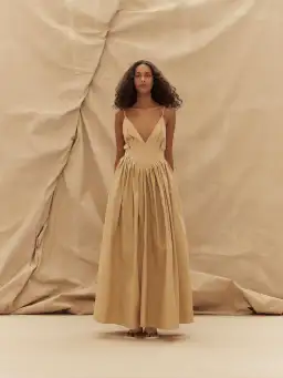 Paris Georgia Paloma Dress in Sand Size S / AU 8