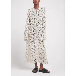 Matin Cotton Crochet Lace Dress Cream Size 10 for rent on The Volte - image 1