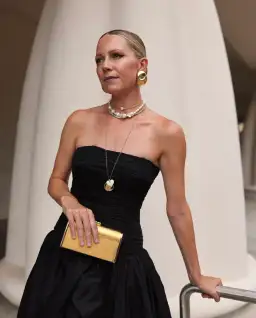 Aje Violette Bubble Hem Maxi Dress Black Size 10 for rent on The Volte - image 2