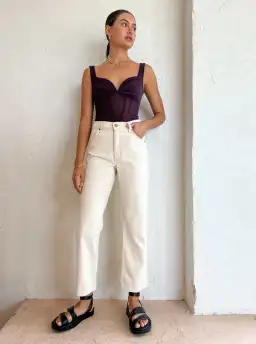 Viktoria and Woods Theta Bustier Corset Top in Oxblood Deep Burgundy Size 1 /AU 8 for rent on The Volte - image 2