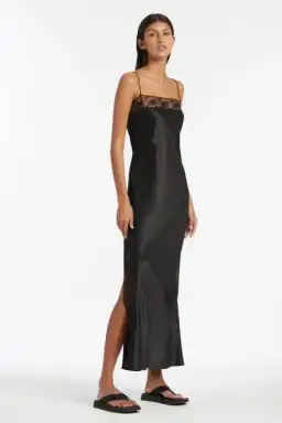 Sir the Label Willa Bias Midi Dress Black Size 0 / AU 6 for rent on The Volte - image 2