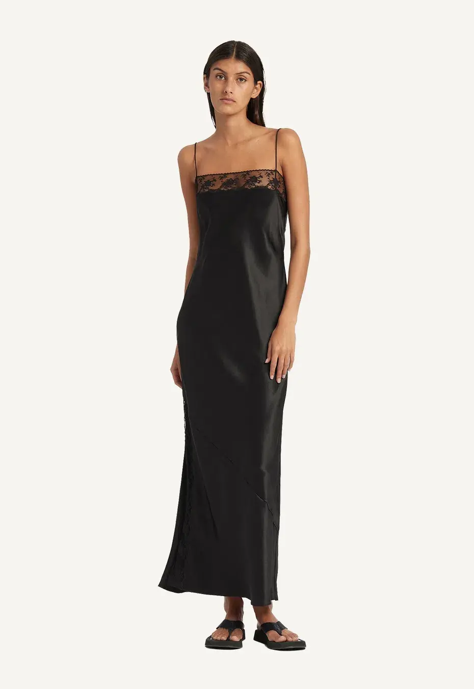 Sir the Label Willa Bias Midi Dress Black Size 0 / AU 6 for rent on The Volte - main image